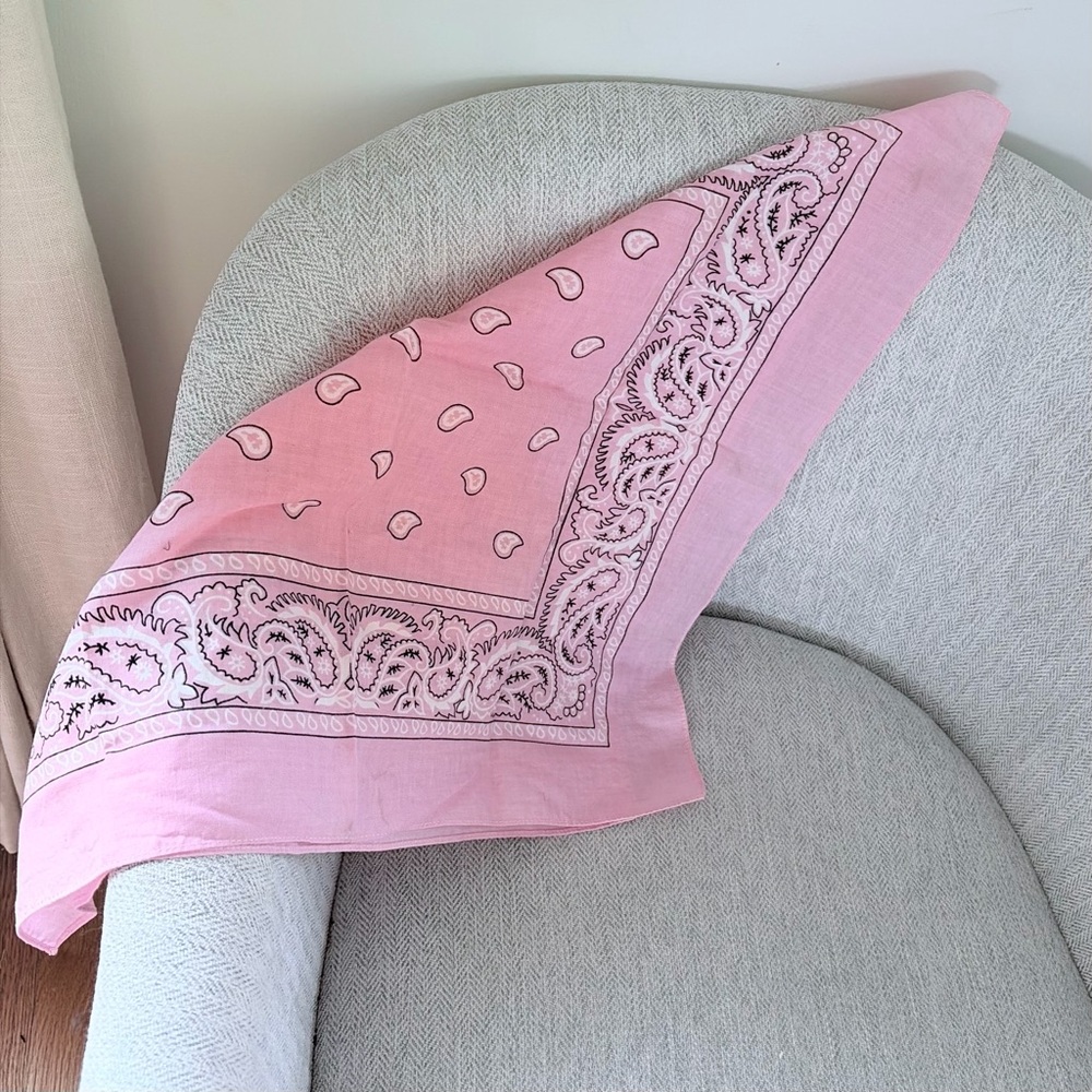 Boutique 9 Pink Paisley Bandana Cotton Scarf